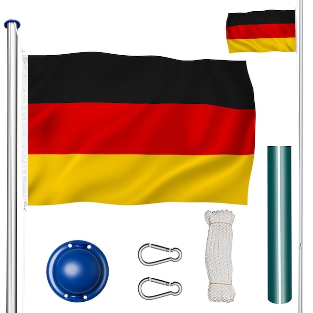 Aluminium flagstang - justerbar højde - Tyskland