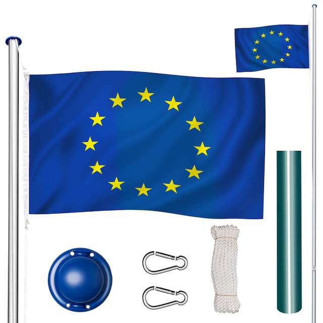 Aluminium flagstang - justerbar højde - Europa