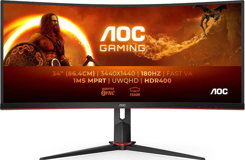 AOC CU34G2XP 34   180Hz buet gaming-skærm