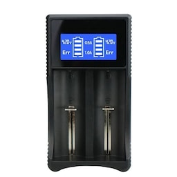 Batterilader SW-3 med LCD 2 stk. - 18650