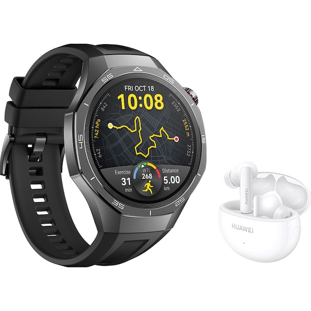 Huawei Watch GT 5 Pro sportsur 46mm + FreeBuds 5i gaveæske (sort)