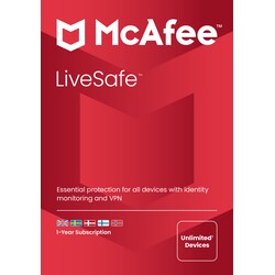 McAfee LiveSafe Plus 12M - PC Windows,Mac OSX,iOS,Android