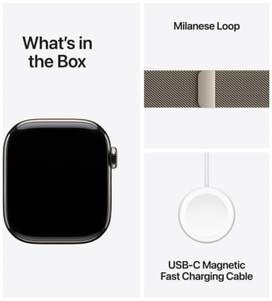 Apple Watch S10 42mm GPS+Cel (Natural Titanium/Natural Milano loop)