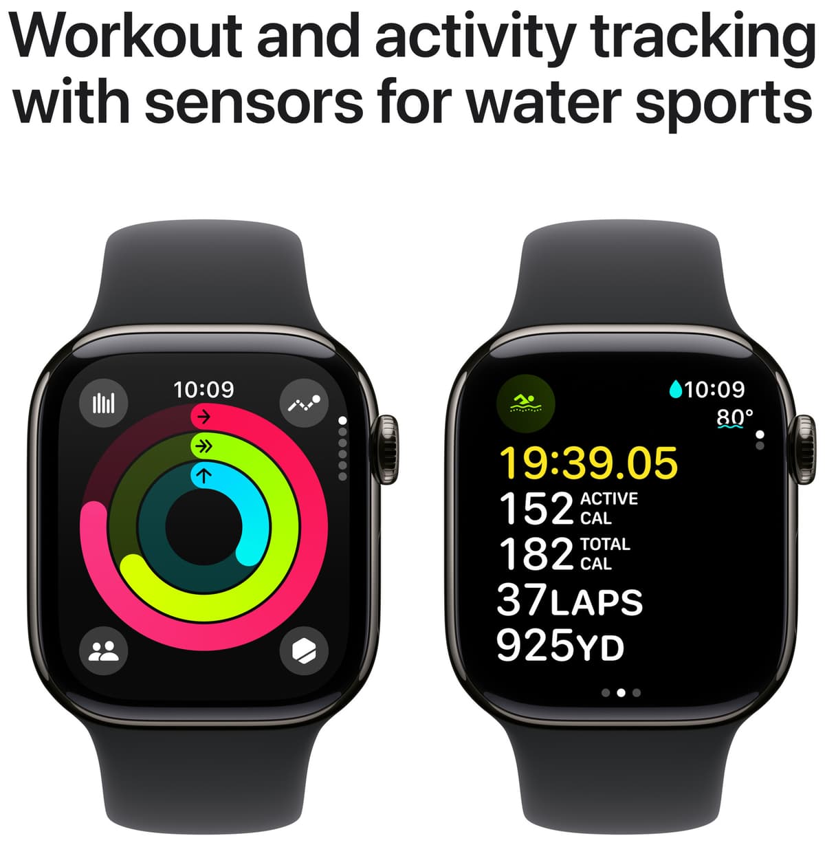 Apple Watch S10 46mm GPS+Cel (Slate Titanium/Black sportsrem) S/M