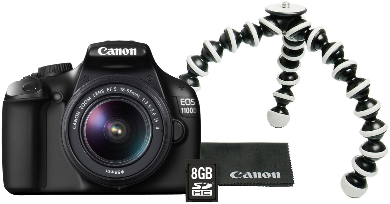 Canon EOS 1100D+Tripod+18-55 mm objektiv+8 GB SD kort - Spejlrefleks &  kompakt systemkamera - Elgiganten