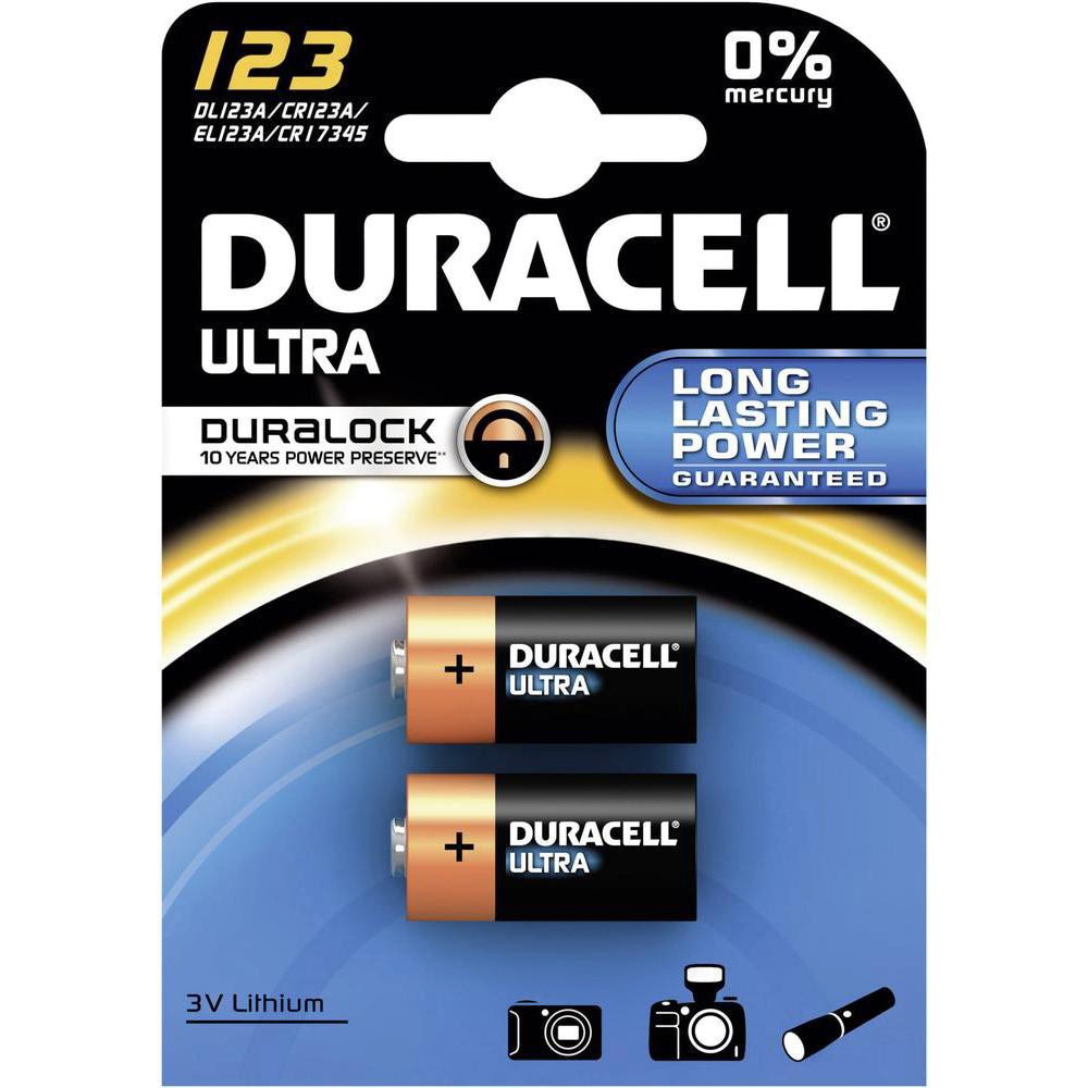 Duracell batteri Ultra Photo CR123A - 2 i pakke - Batterier - Elgiganten
