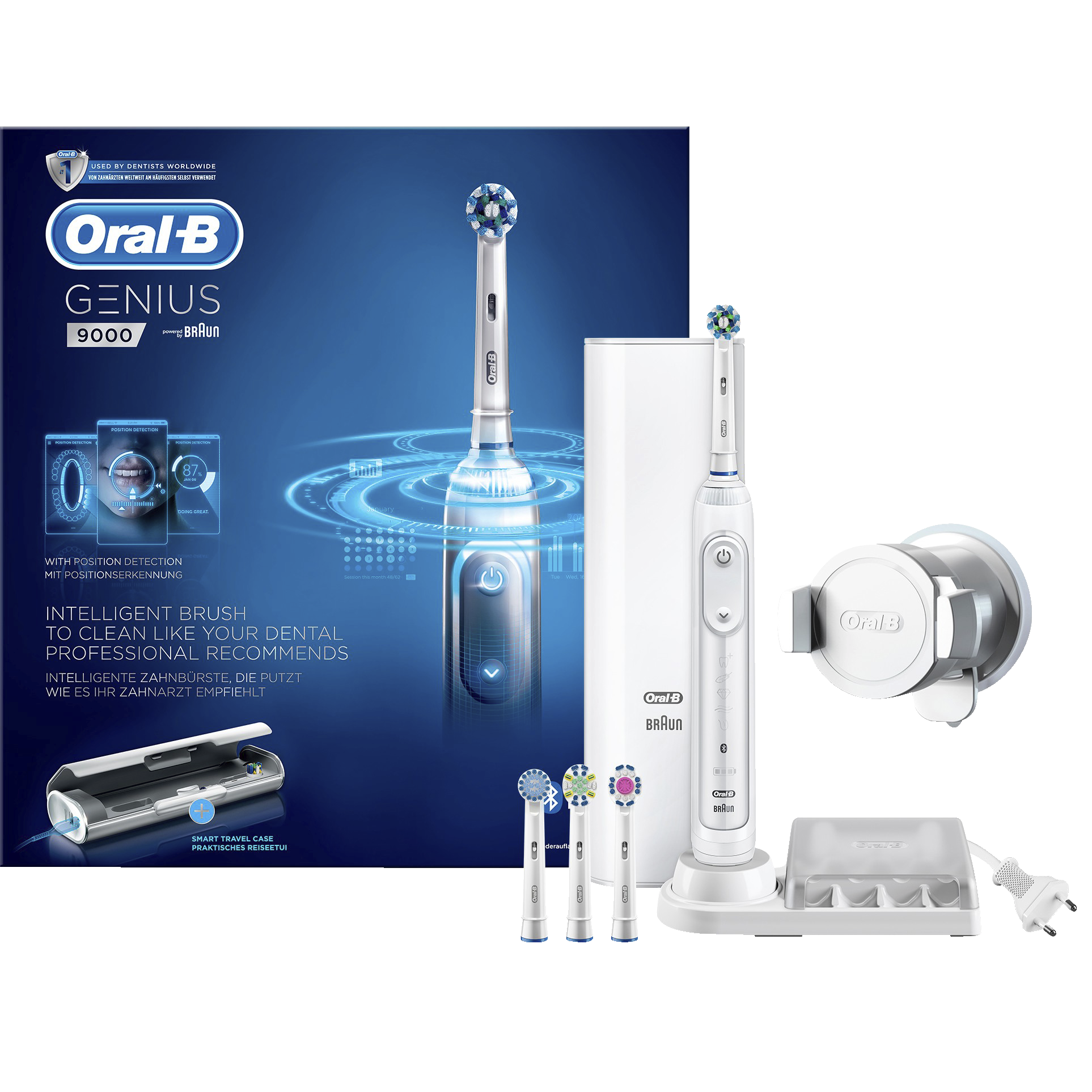 Oral-B Genius 9000 elektrisk tandbørste - hvid - Tandbørster ...