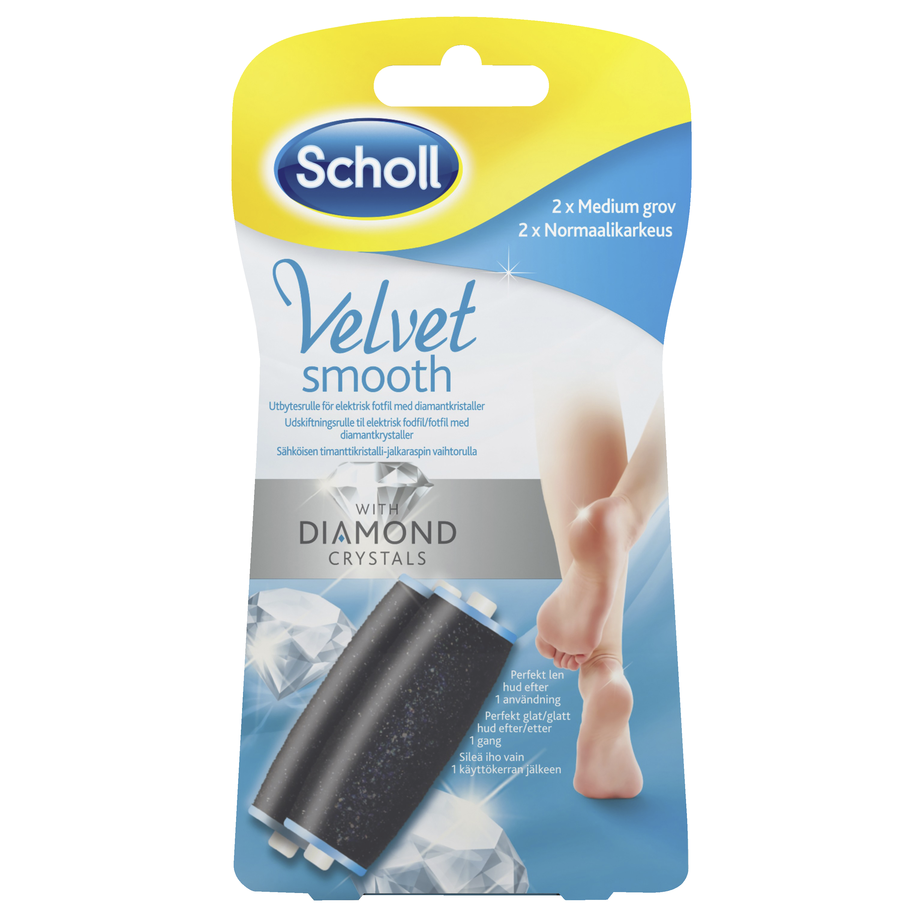 Scholl Velvet Smooth Diamond rullehovedrefills - medium - Manicure ...