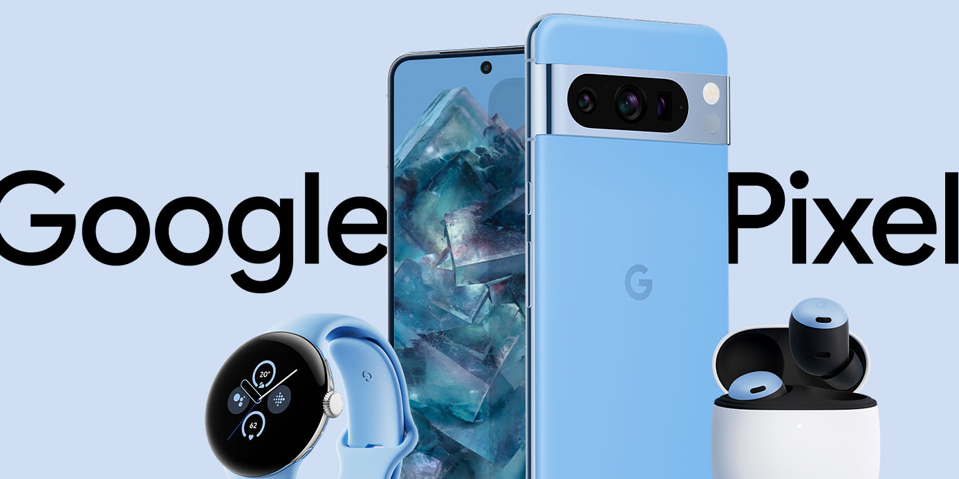 Teaserbillede med Google Pixel-produkter 