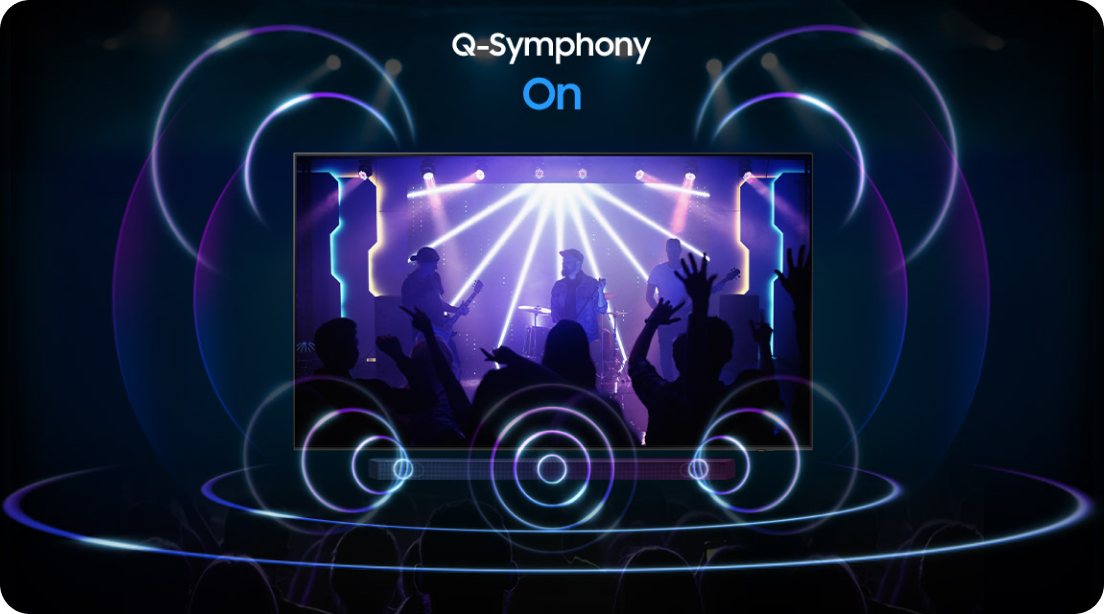 Samsung TV med Q-Symphony