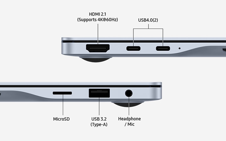 Galaxy Book4 Edge med mange tilslutningsmuligheder