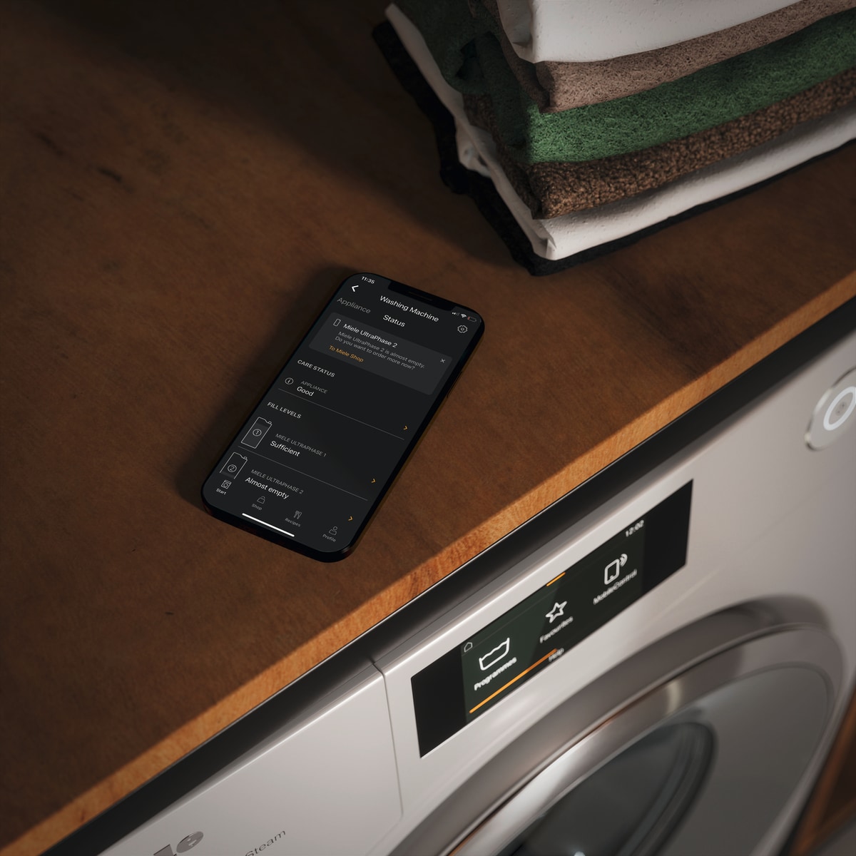 Miele@home app kan du styre vaskemaskinen via din smartphone