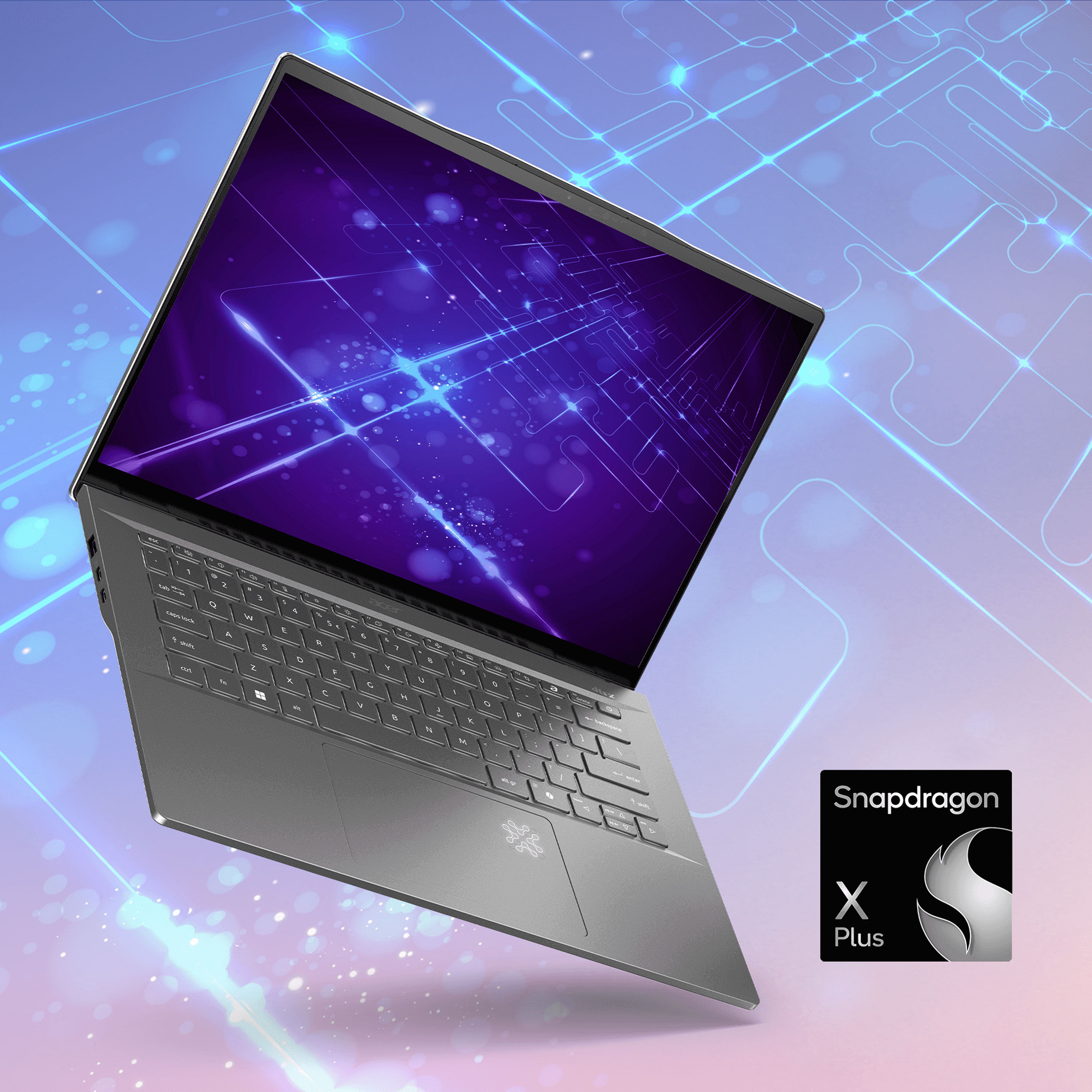 Acer Swift 14 Al, som er drevet af Qualcomm Snapdragon® X PLUS