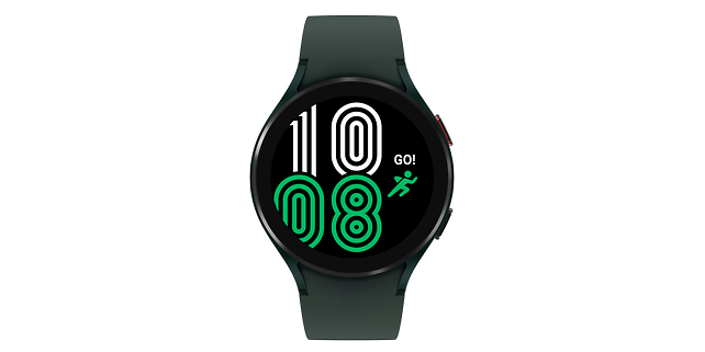 Samsung Galaxy Watch 4 in green seen from the front