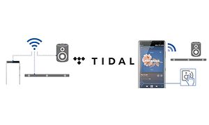 Smartphone med Tidal-logo