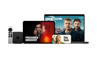 Apple TV+ vises på flere forskellige Apple-produkter, herunder MacBook, iPhone og iPad