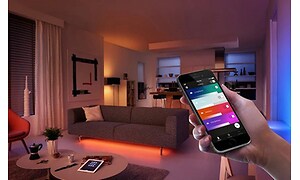 smart lighting løsning styret af en smartphone